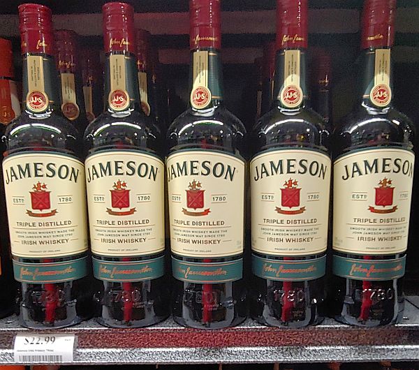 Jameson whisky at duty free