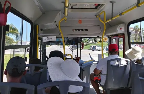 local bus in Cancun Mexico