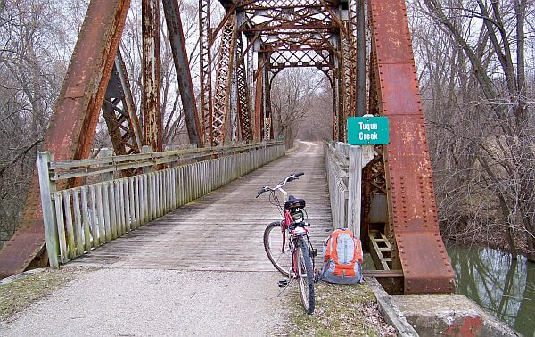 biking on the Katy Trail of Missouri