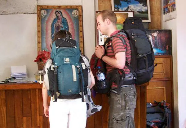 loaded down backpacks for extended travel