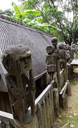 Vietnam ethnic house exhibition at Hanoi Ethnology Museum