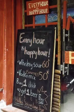 drinking cheap in Vietnam