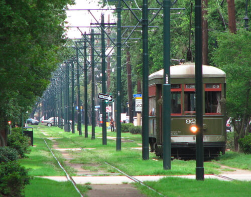 New Orleans streetcar trolley - St. Charles line