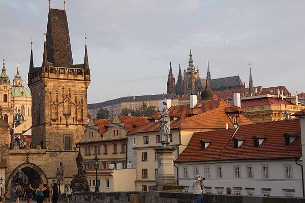 the famous castle in the summer tourist season when Prague prices are high