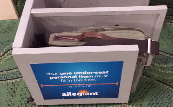 Allegiant baggage rules and sizes can be restrictive