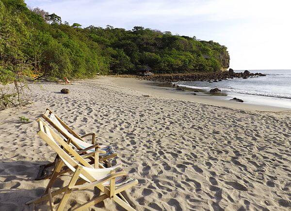 empty beach in central america