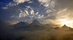 Nepal trekking mountains view