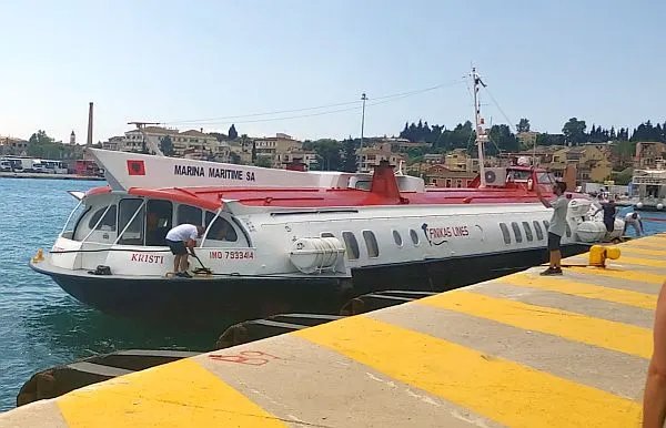 ferry from Corfu