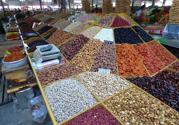 market stand in Bishkek 