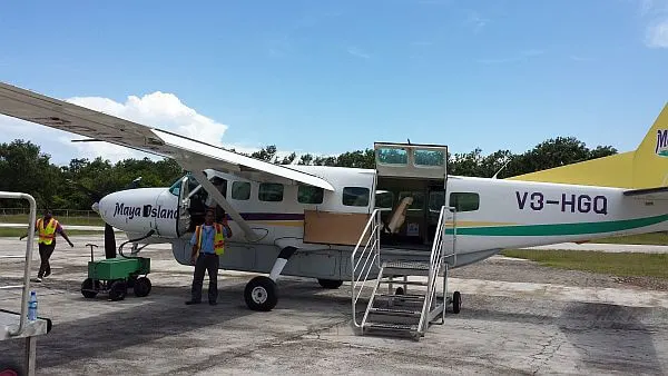 local flight in Belize