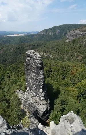 Rock formation in Bohemian Switzerland National Park in the Czech Republic, two hours north of Prague