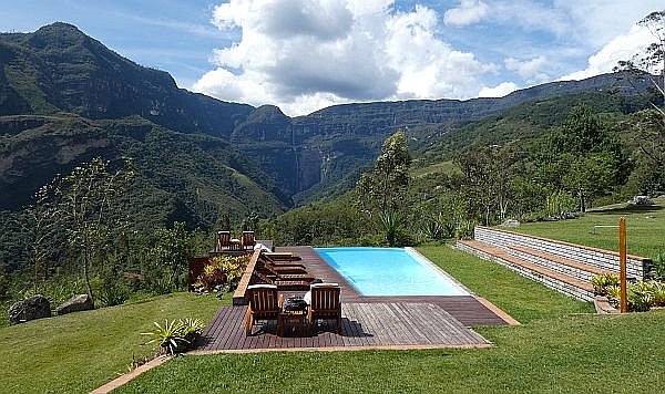 View from Gocta Lodge in Peru
