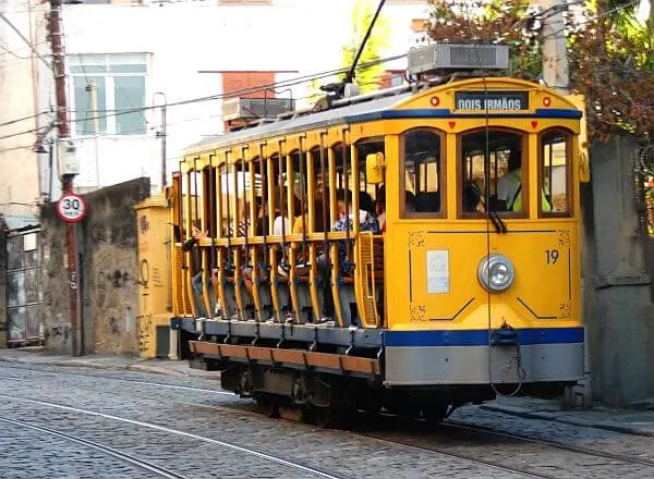 trolley car Santa Teresa neighborhood in Rio de Janeiro