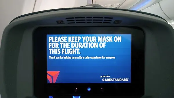 Masks required when flying on Delta Airlines