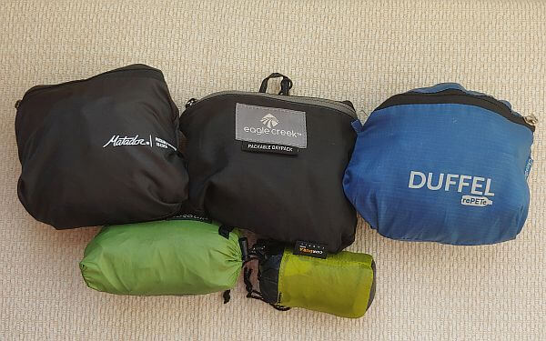 packable duffel bags and daypacks