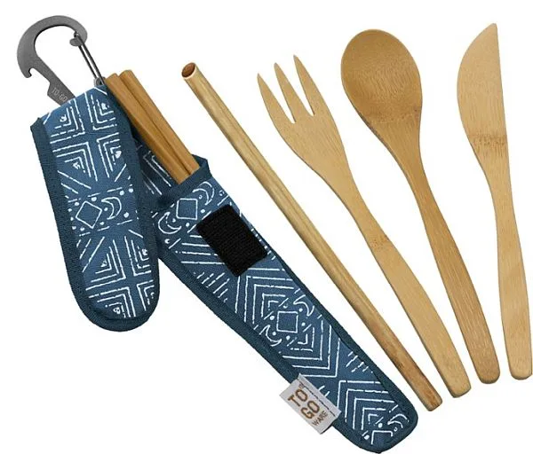bamboo travel cutlery set inexpensive gift