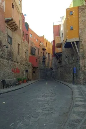 original river in Guanajuato City now a road