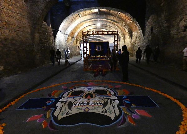 event in a Guanajuato city tunnel that's been closed off