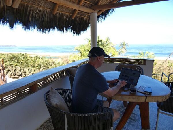 working remotely in another country