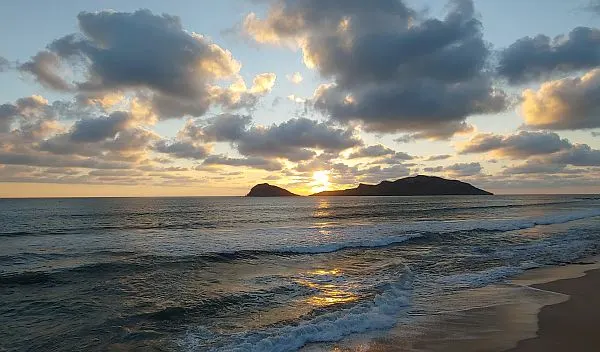 Mazatlan sunset from the beach in safe Mexico