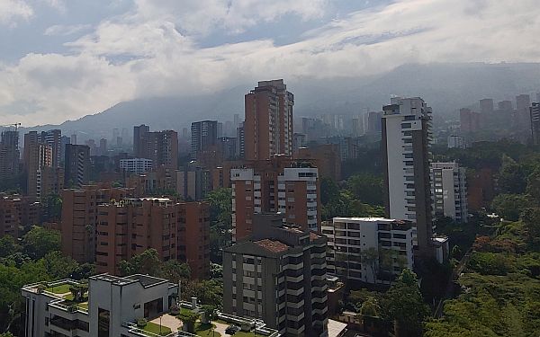 cloudy Medellin skyline Poblado