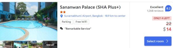 Bangkok hotel prices