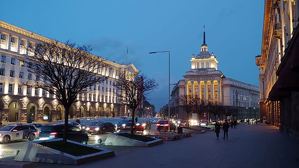Sofia Bulgaria at night