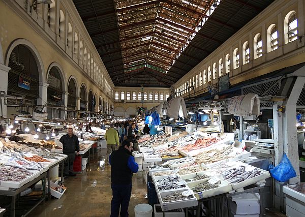 fish market in Athens, Greece