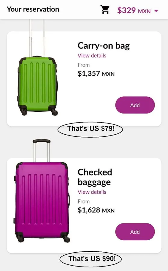 Carry-On and Checked Baggage Policy, Size & Fees