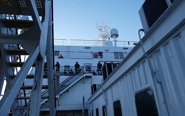 lots of stairs on the Baja ferry