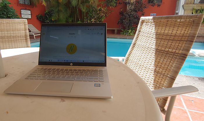 remote worker laptop