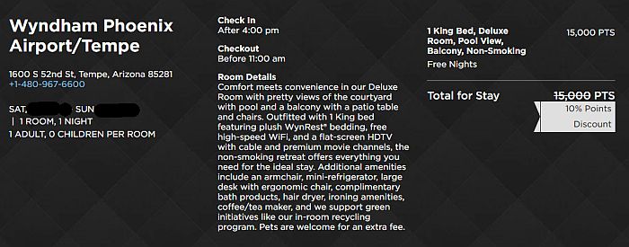free hotel stay using Wyndham points