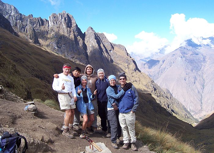 Tim Leffel at Dead Woman's Pass on the Inca Trail